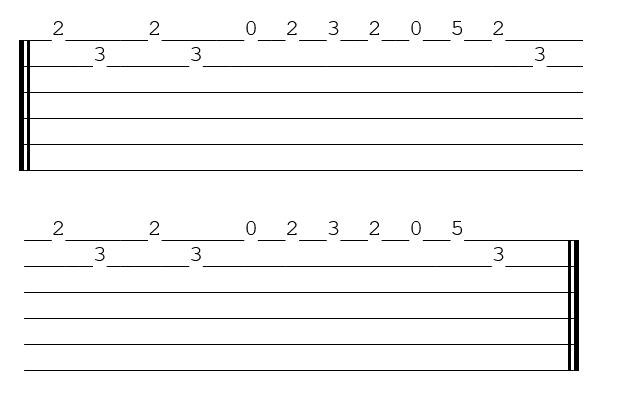 Tablature Bateau sur l'eau