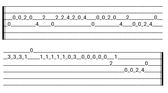 Tablature Dans sa maison un grand Cerf