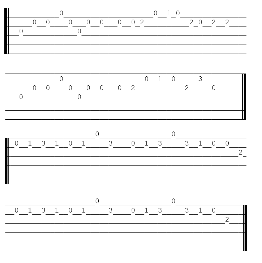 Tablature Il est né le divin enfant
