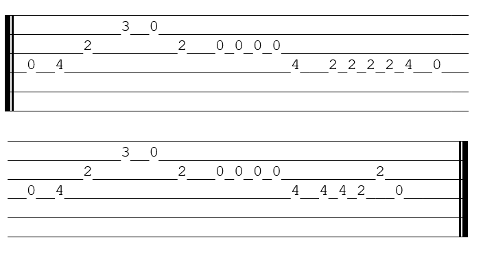 Tablature L'as tu vu - Père Noël