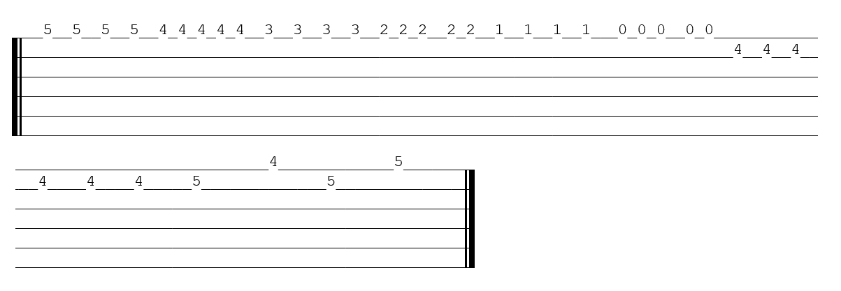 Tablature dernier couplet Le pudding à l'arsenic Asterix