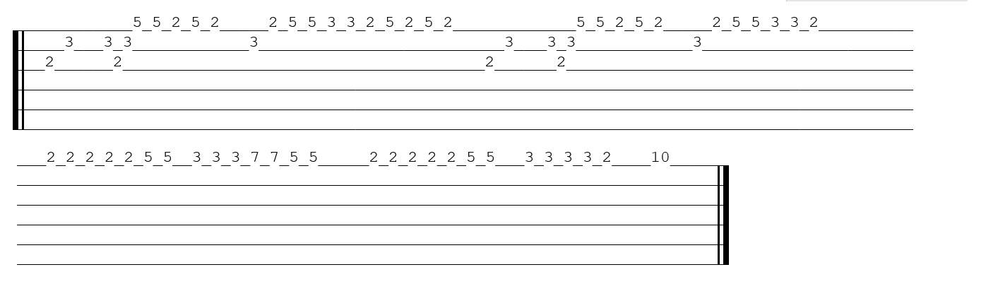 Tablature Nous sommes les musiciens