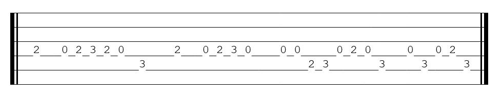 Tablature Passe la dormette