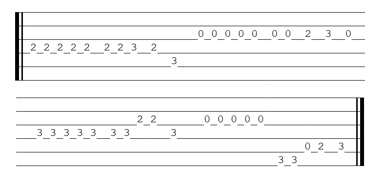 Tablature Un matin j'ai vu un bonhomme de neige