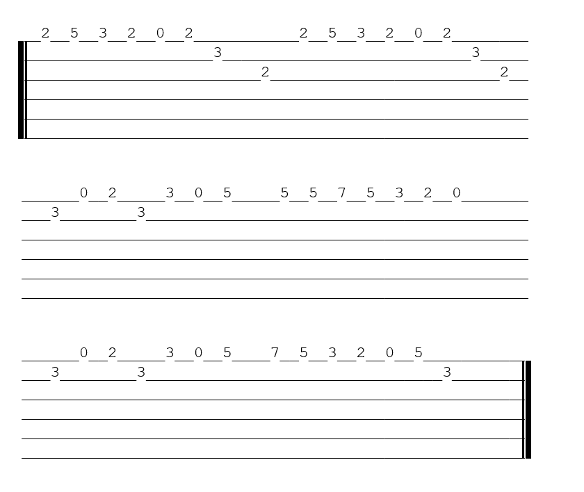 Tablature Un petit flocon de neige